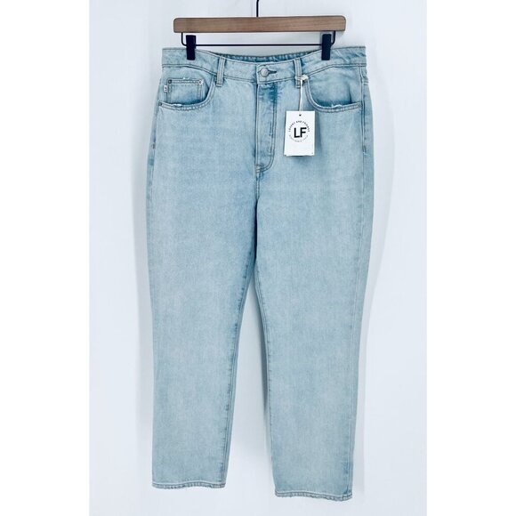 Lovers And Friends Reece High Rise Rigid Slim Straight Jean Size 31 Button Fly - Picture 1 of 13
